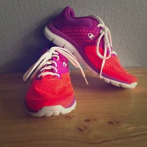 Neon Champion Sneakers 💜🧡